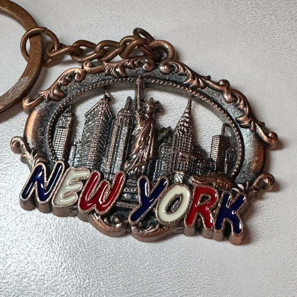 New York City Skyline Statue‎ of Liberty Souvenir Metal Keychain